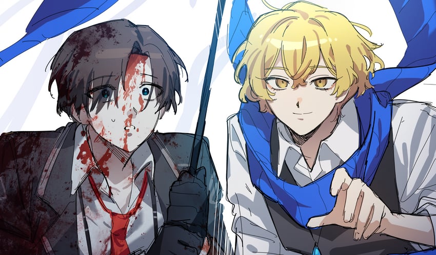 sinclair and demian (project moon and 1 more) drawn by hsh7955