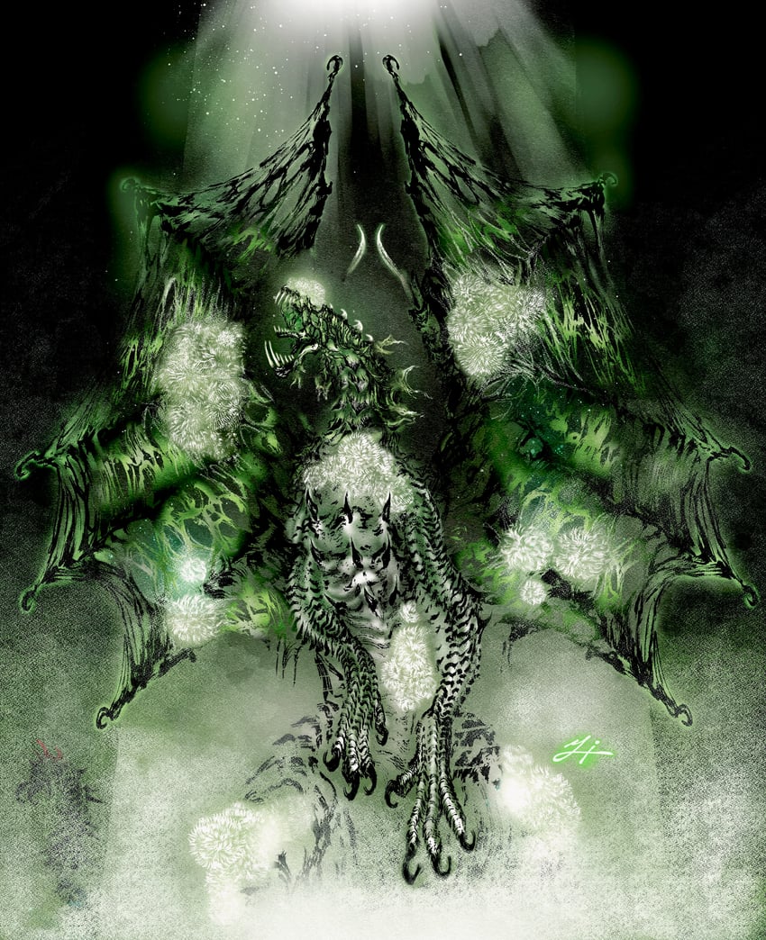 vaal hazak and blackveil vaal hazak (monster hunter and 1 more) drawn by deadpool_yuchan