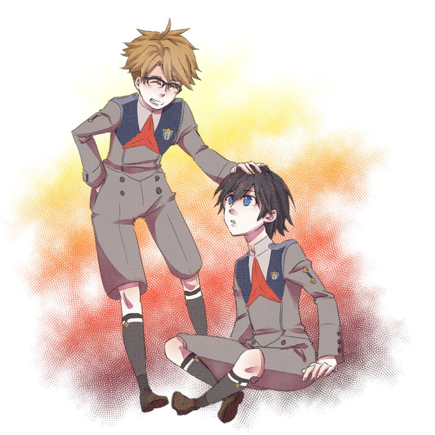 hiro and gorou (darling in the franxx) drawn by imo_imo_imo_imo