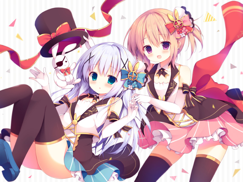 kafuu chino and hoto cocoa (gochuumon wa usagi desu ka?) drawn by izumi_yuhina