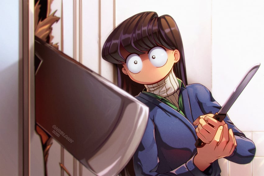 komi shouko (komi-san wa komyushou desu and 1 more) drawn by arwald
