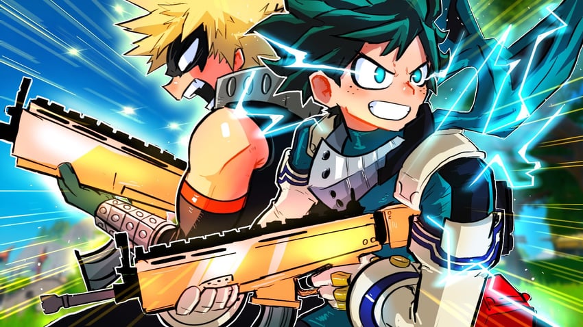 midoriya izuku and bakugou katsuki (boku no hero academia and 1 more) drawn by sonchapo