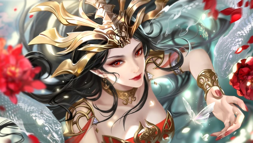 cai lin (doupo cangqiong) drawn by ye_dian_pikaqiu