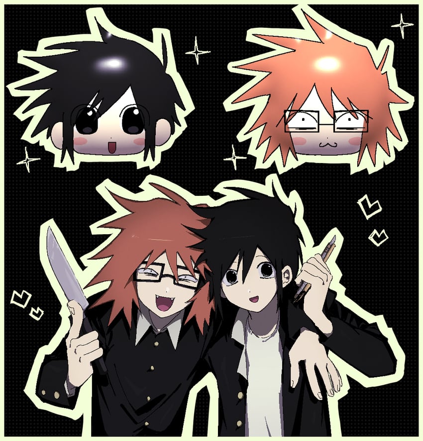 randal ivory and tsukada satoru (randal's friends) drawn by nen_(nencha_888)