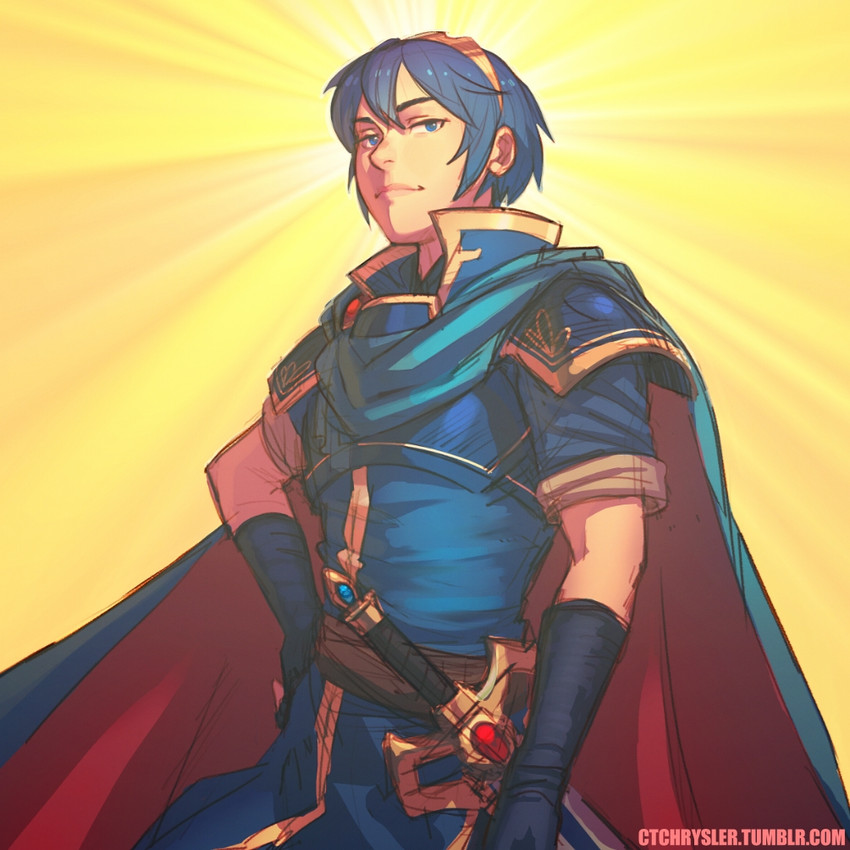 marth (fire emblem and 1 more) drawn by caleb_thomas