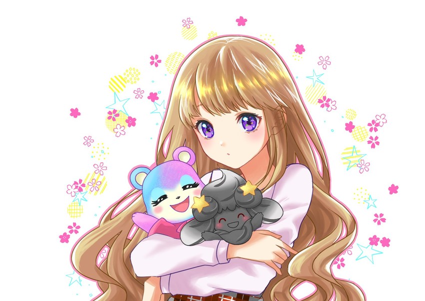alcremie and judy (original and 2 more) drawn by punico_(punico_poke)