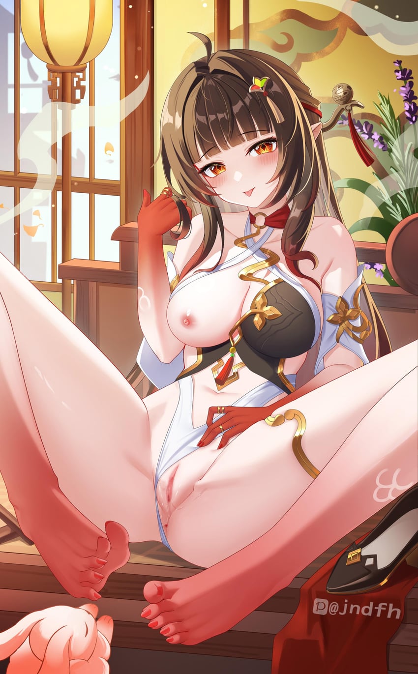 lingsha and fuyuan (honkai and 1 more) drawn by jndfh
