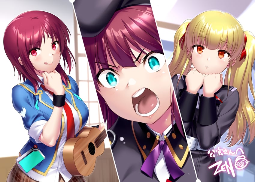 nakamura yuri, kayamori ruka, iwasawa masami, yusa, nanase nanami, and 1 more (angel beats! and 2 more) drawn by zen_(kamuro)