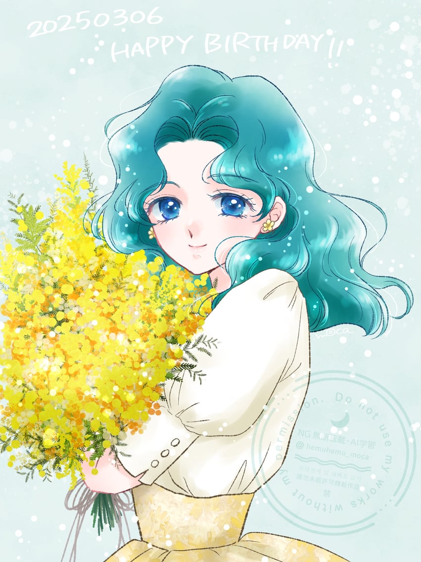 kaiou michiru and sailor neptune (bishoujo senshi sailor moon) drawn by hemuhemu_moca