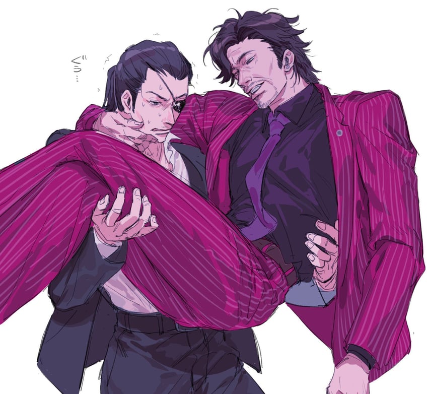 majima goro and nishitani homare (ryuu ga gotoku and 1 more) drawn by bkhyl