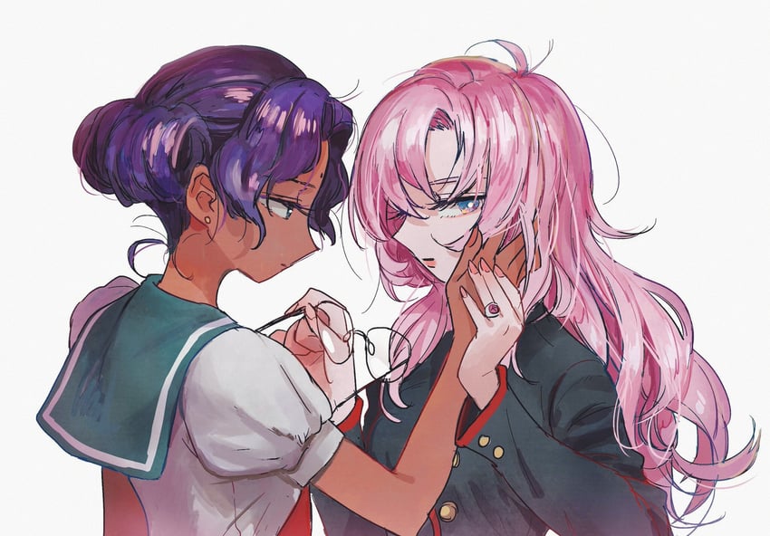 tenjou utena and himemiya anthy (shoujo kakumei utena) drawn by zinbei