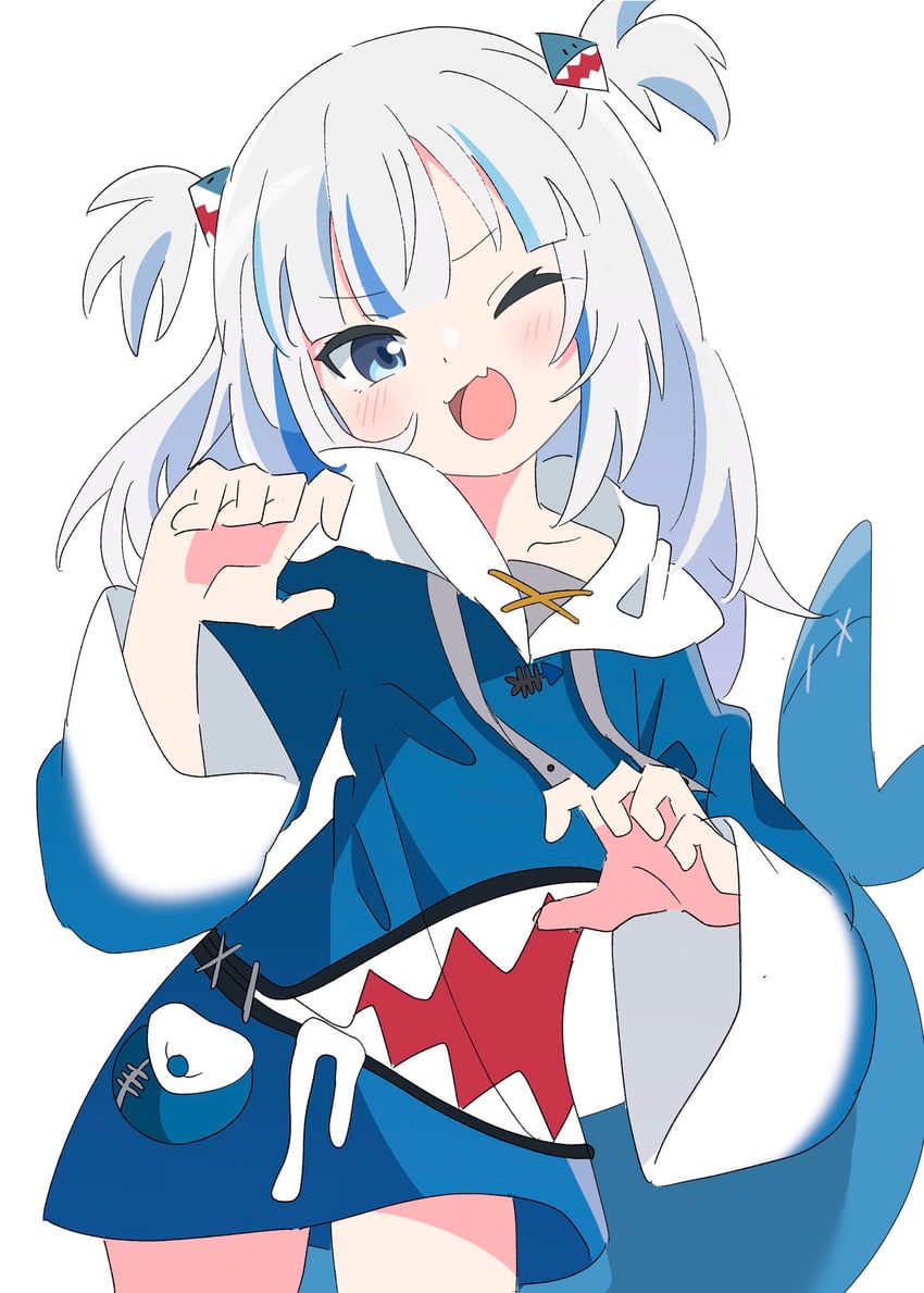 gawr gura (hololive and 1 more) drawn by teira_(ooxoo)