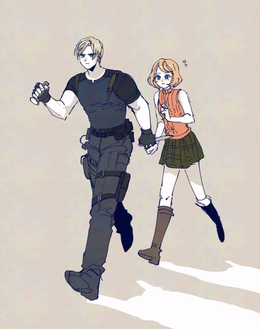 leon s. kennedy and ashley graham (resident evil and 1 more) drawn by nul