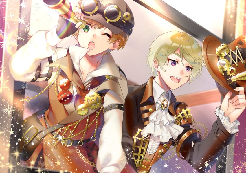 miki nozomu and shido akira (dankira!!!) drawn by 1623