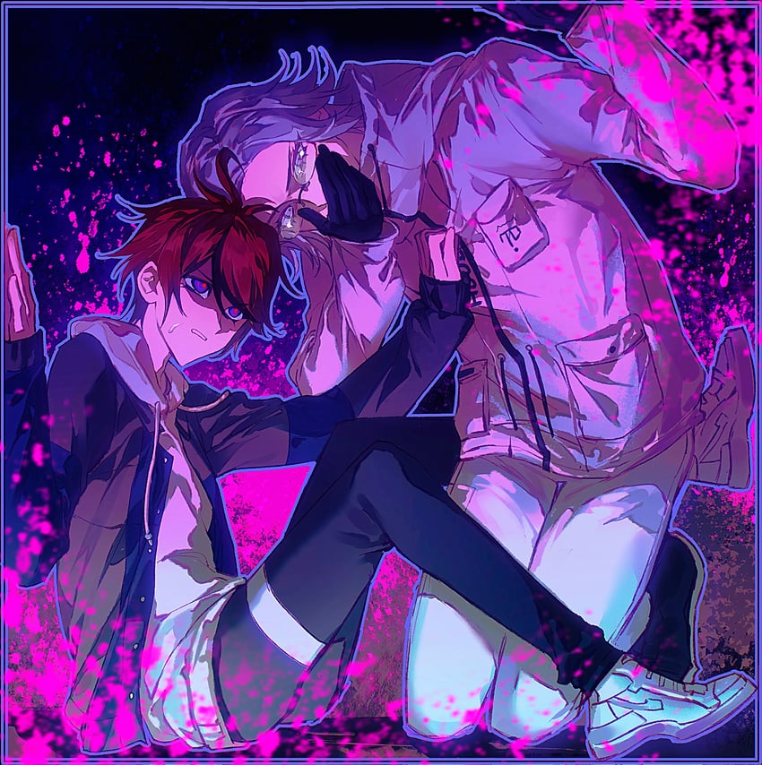 aotsuki eito and sumino takumi (the hundred line -last defense academy-) drawn by aizendai