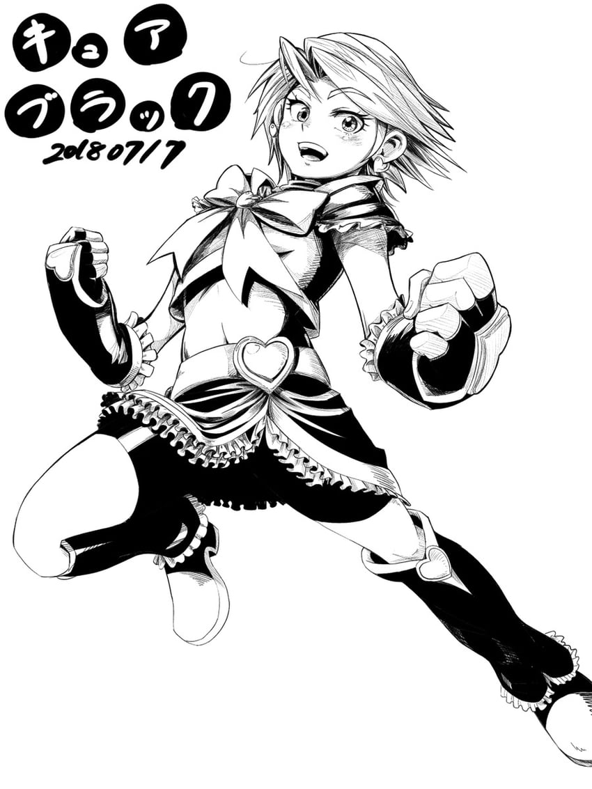 misumi nagisa and cure black (precure and 1 more) drawn by g-jump