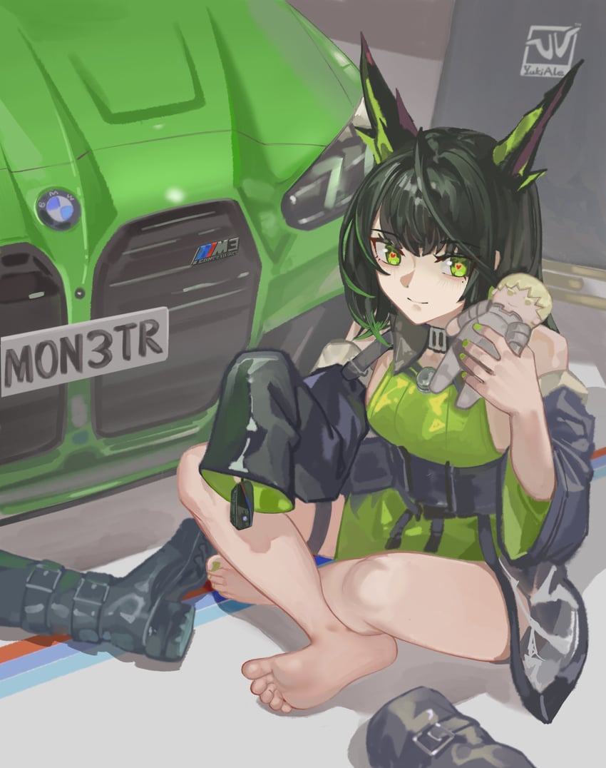laios touden and mon3tr (arknights and 1 more) drawn by yukiale