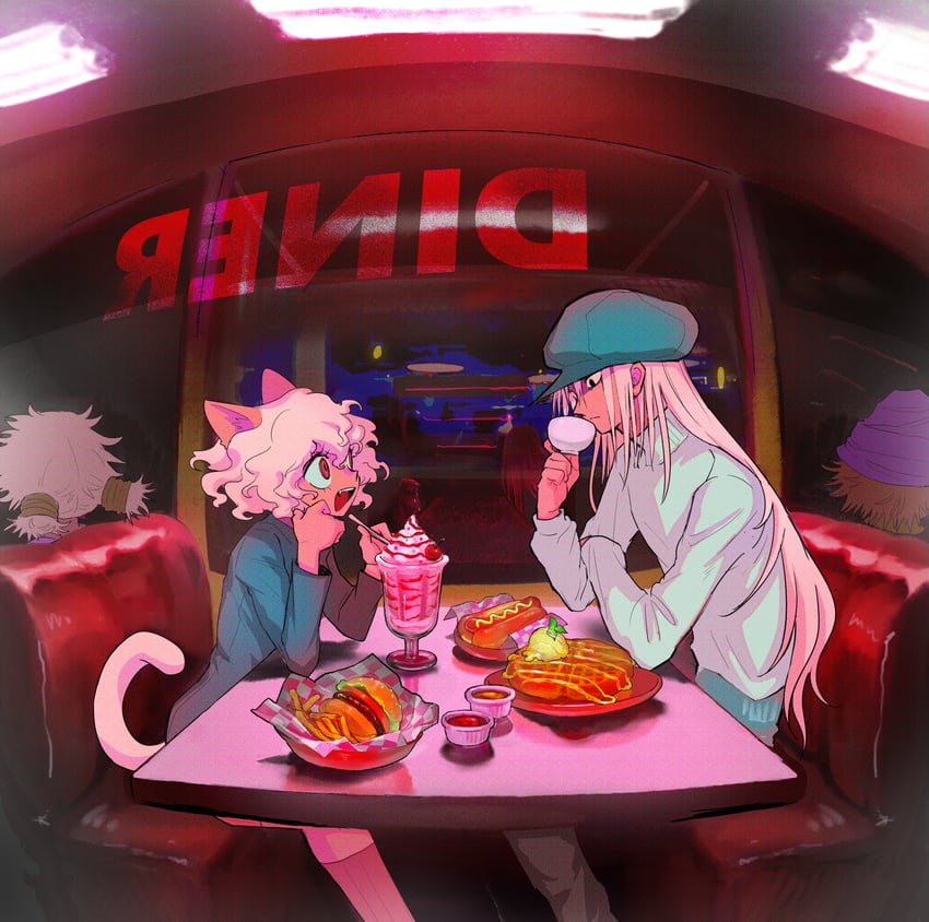neferpitou, kite, komugi, and pokkle (hunter x hunter) drawn by tamvn7dloekjfu7