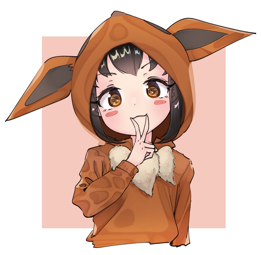 eevee and poke kid (pokemon and 1 more) drawn by sameya_(ara7569)