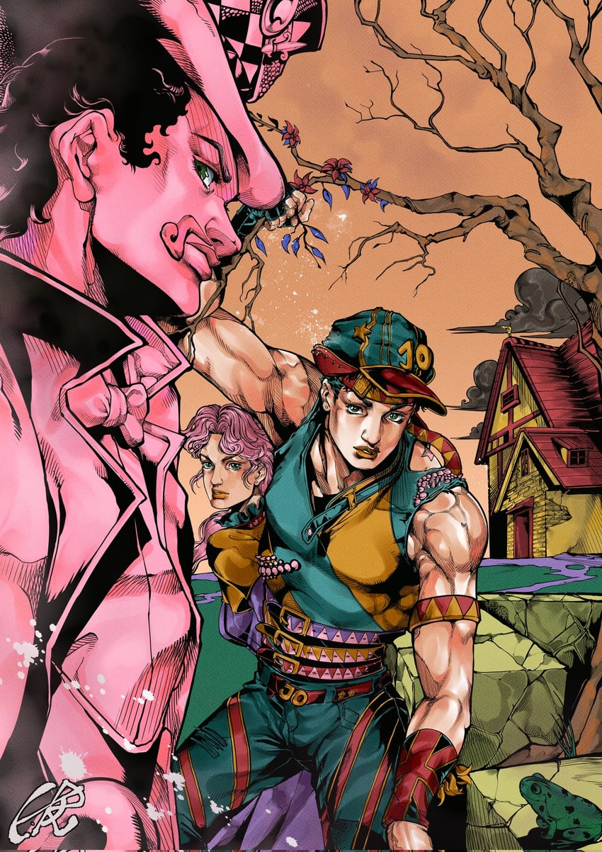 jonathan joestar, erina pendleton, and will anthonio zeppeli (jojo no kimyou na bouken and 1 more) drawn by raatha2909