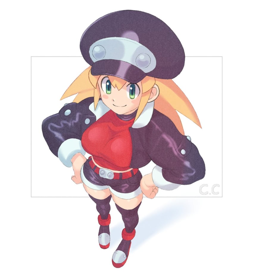 roll caskett (mega man and 1 more) drawn by champchidi