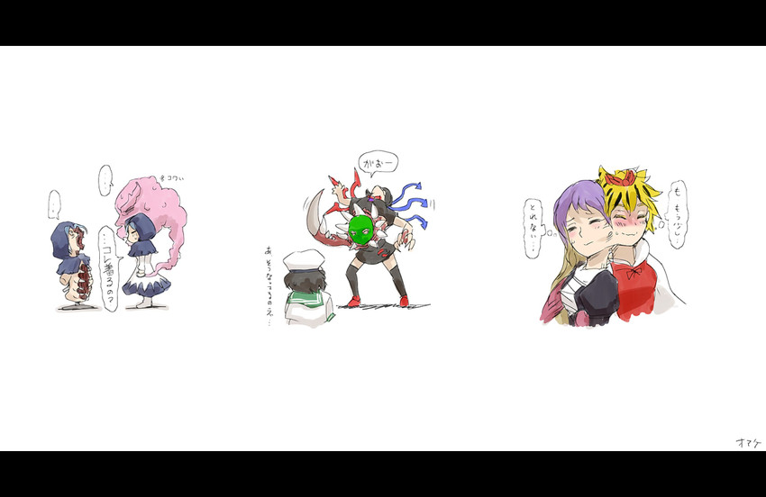 hijiri byakuren, houjuu nue, toramaru shou, murasa minamitsu, kumoi ichirin, and 1 more (touhou and 1 more) drawn by oso_(toolate)