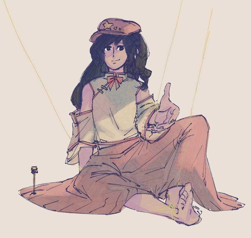 label girl (touhou and 1 more) drawn by speargsun
