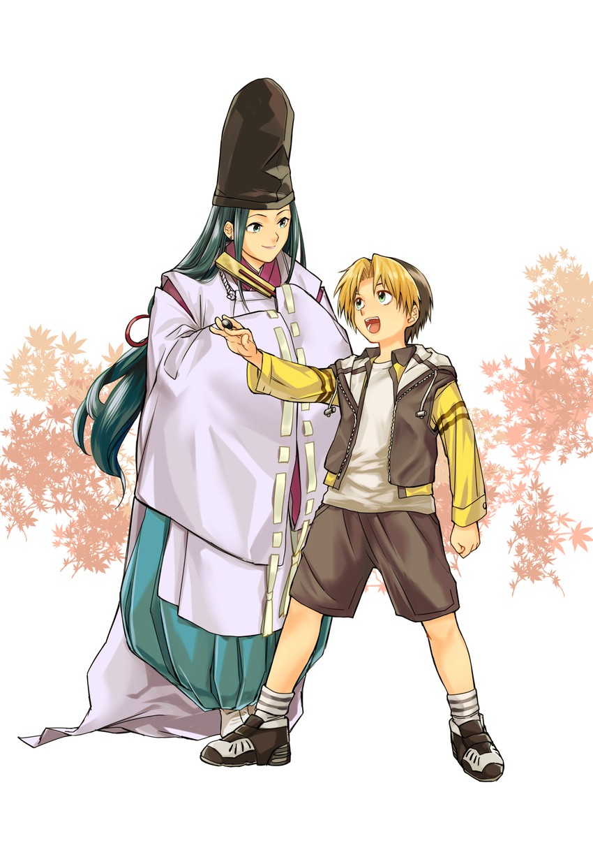 shindou hikaru and fujiwara no sai (hikaru no go) drawn by okotatsu