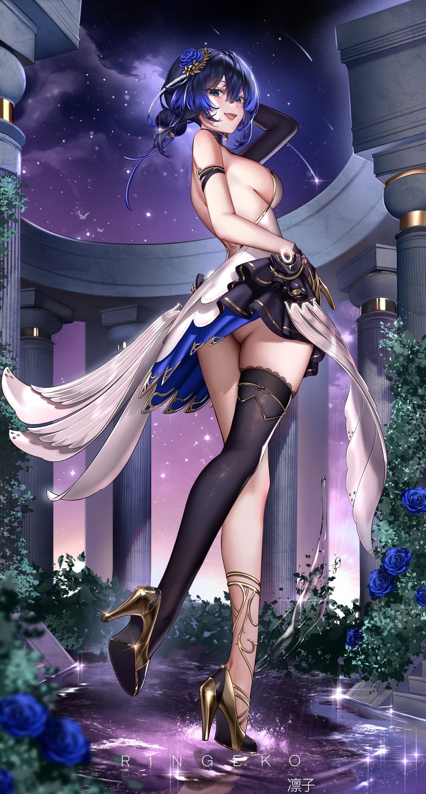katya klein and katya klein - blue bolt (snowbreak: containment zone) drawn by ringeko-chan