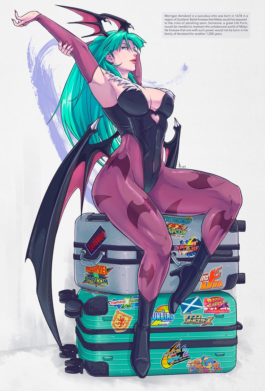 morrigan aensland (darkstalkers and 9 more) drawn by jhony_caballero