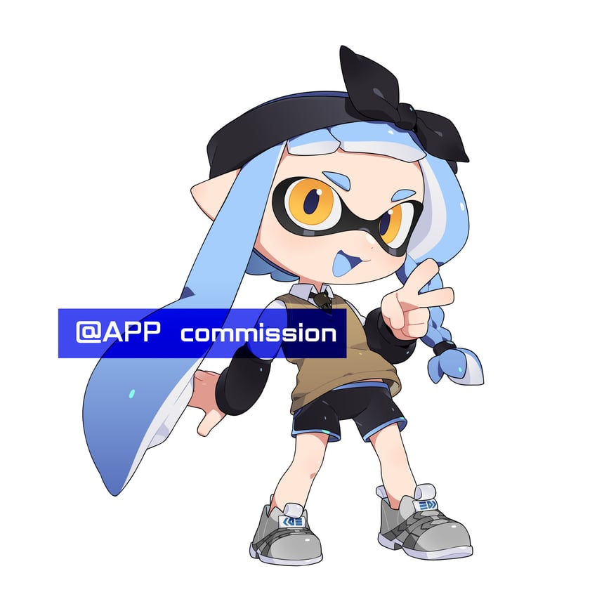 inkling player character and inkling girl (splatoon) drawn by ichijip_app
