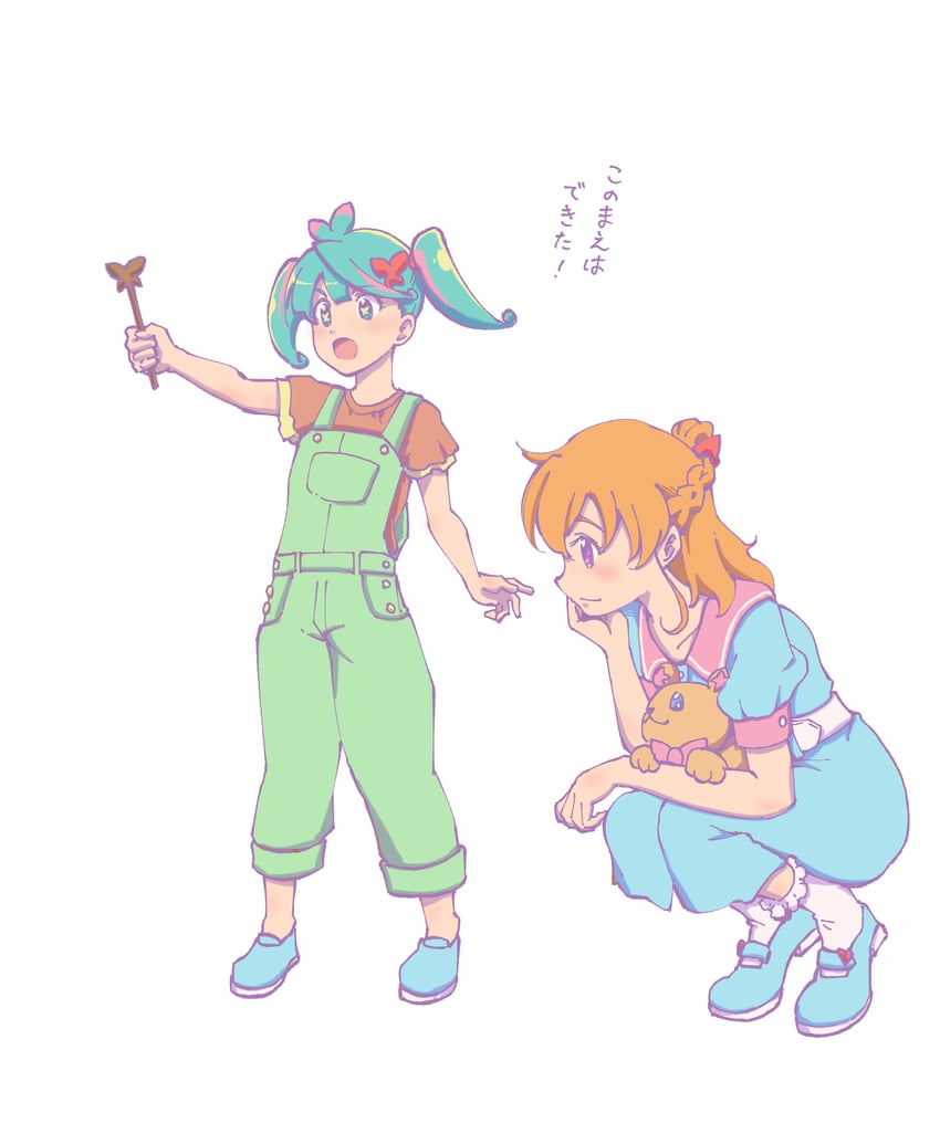asahina mirai and hisui (precure and 2 more) drawn by ploki