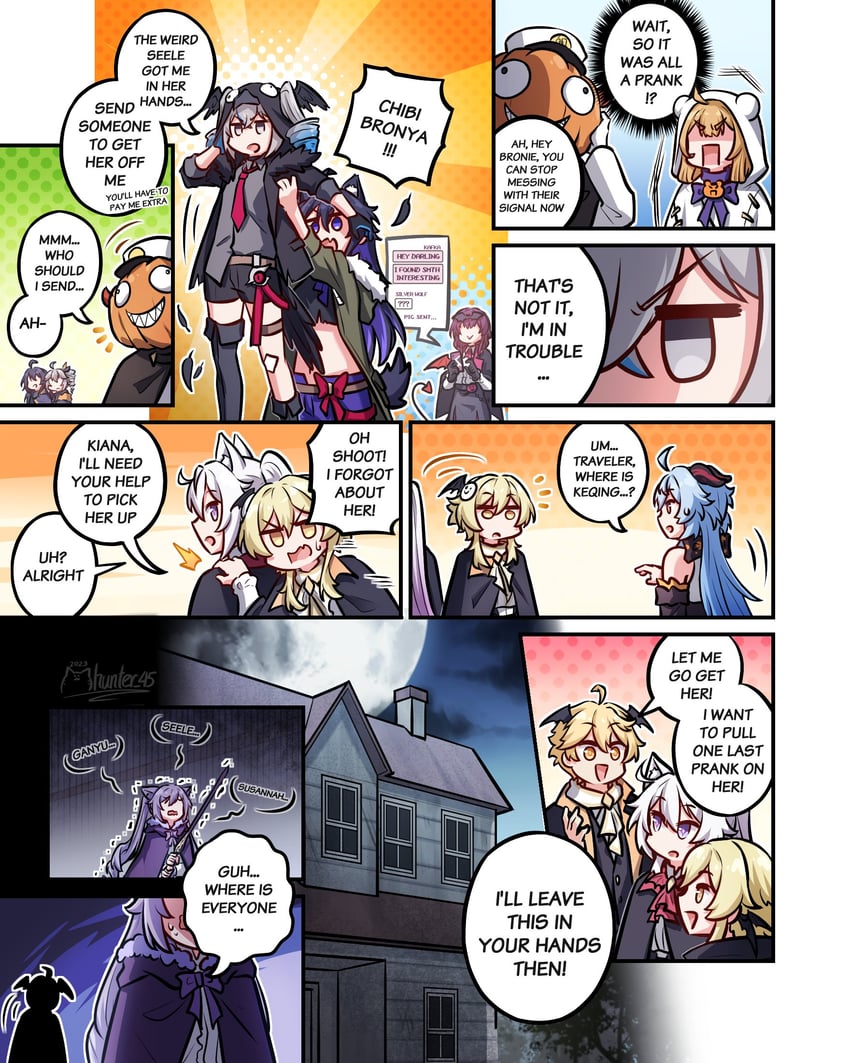 ganyu, lumine, aether, keqing, kafka, and 6 more (genshin impact and 5 more) drawn by mhunter_45