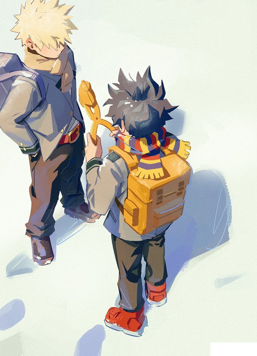 midoriya izuku and bakugou katsuki (boku no hero academia) drawn by yeol2510
