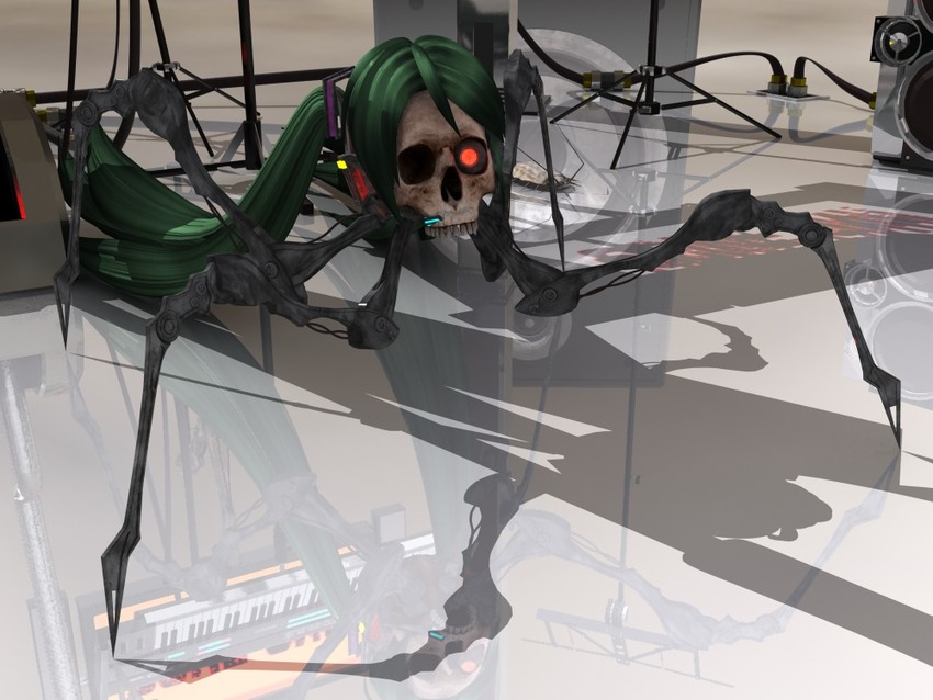 hatsune miku and chibi karu-san (original and 2 more) drawn by deino_(deino3330)
