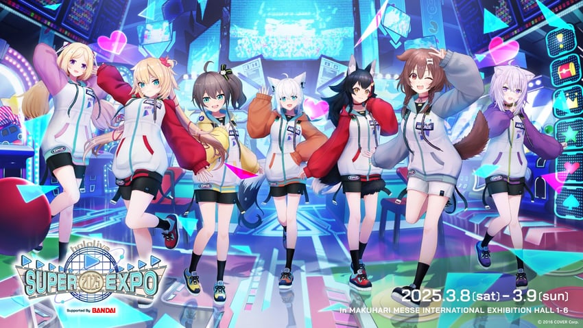 shirakami fubuki, nekomata okayu, ookami mio, inugami korone, natsuiro matsuri, and 2 more (hololive and 1 more)