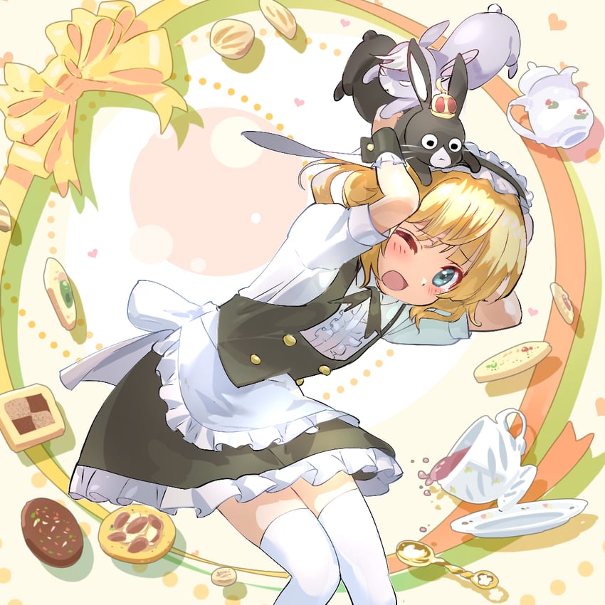 kirima syaro, anko, and wild geese (gochuumon wa usagi desu ka?) drawn by kyarahiba