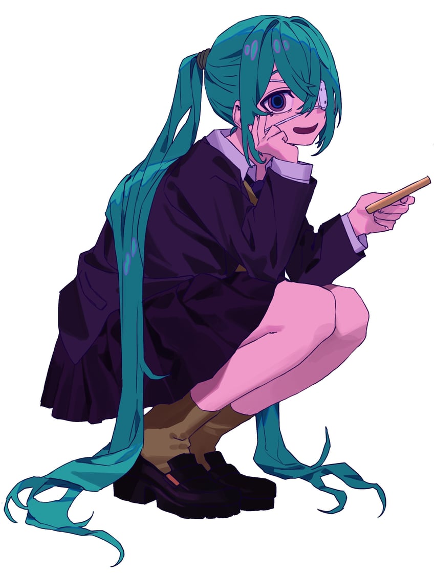 hatsune miku (vocaloid and 1 more) drawn by p_(pm_611a)