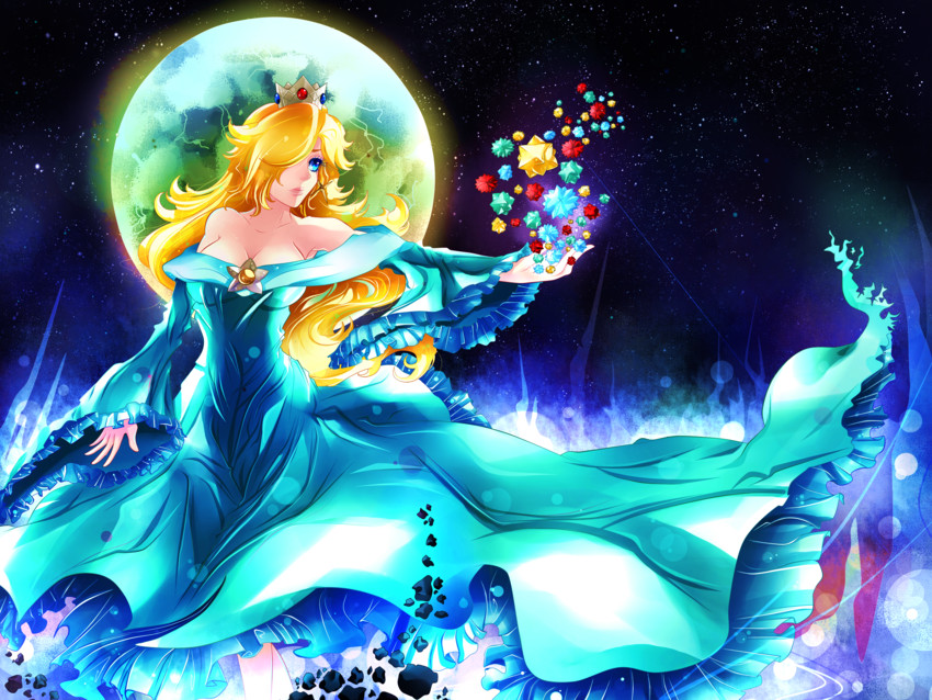 rosalina (mario and 1 more) drawn by invidiata