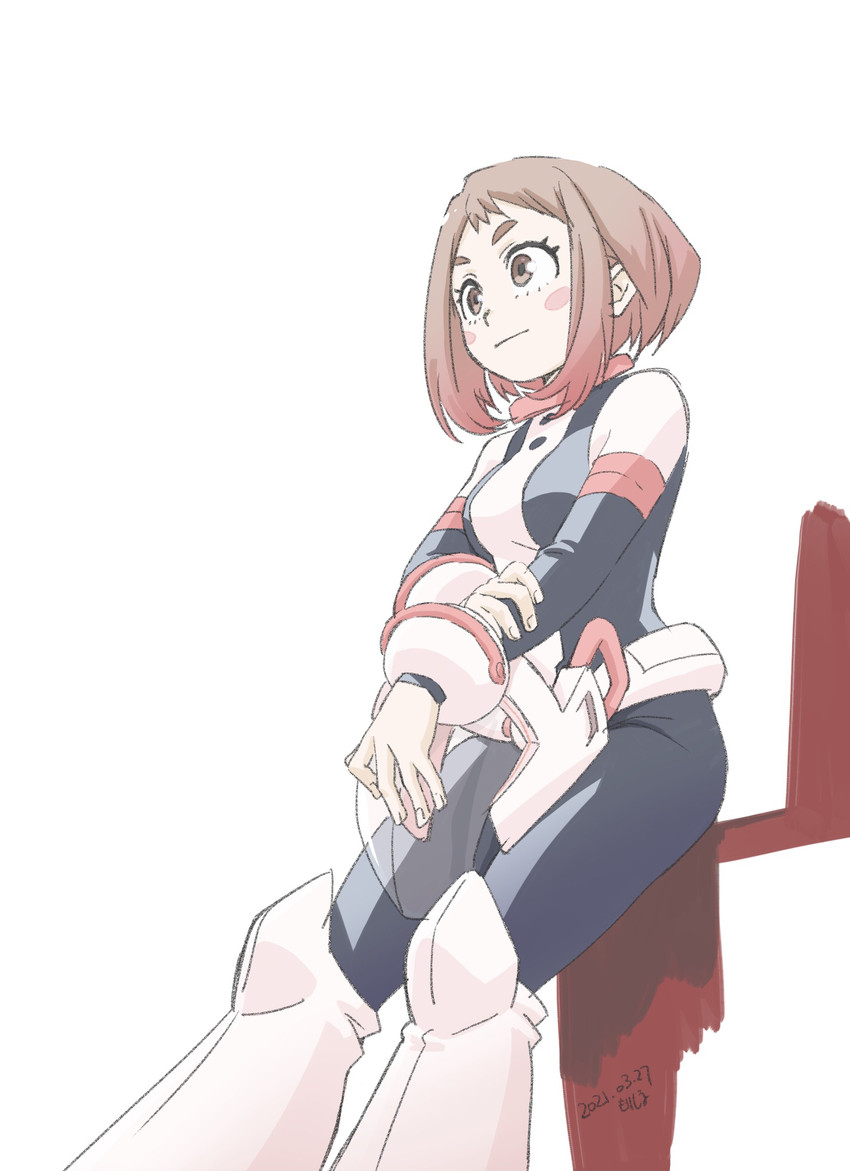 uraraka ochaco (boku no hero academia) drawn by morishima_noriko