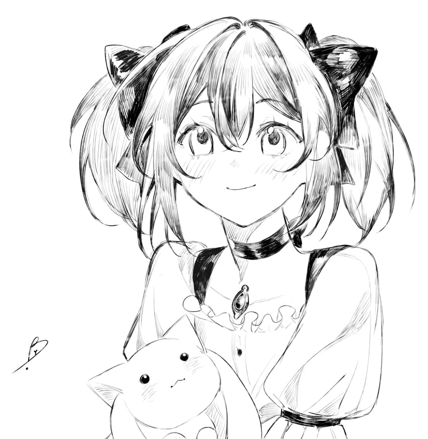 kaname madoka and kyubey (mahou shoujo madoka magica) drawn by bo4turtle