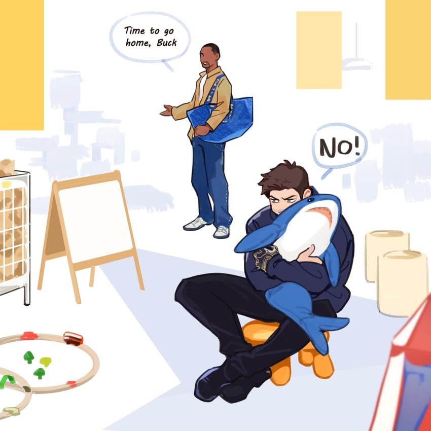bucky barnes and sam wilson (marvel and 3 more) drawn by baicoco2