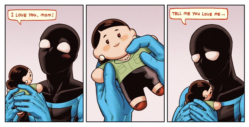 mark grayson, debbie grayson, and full masked invincible (invincible) drawn by rob_kuma4