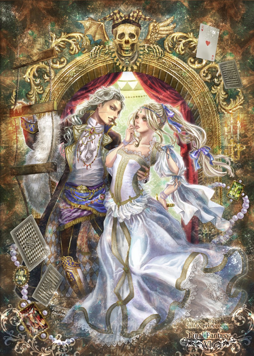 celes chere and setzer gabbiani (final fantasy and 1 more) drawn by cocoon_(yuming4976)