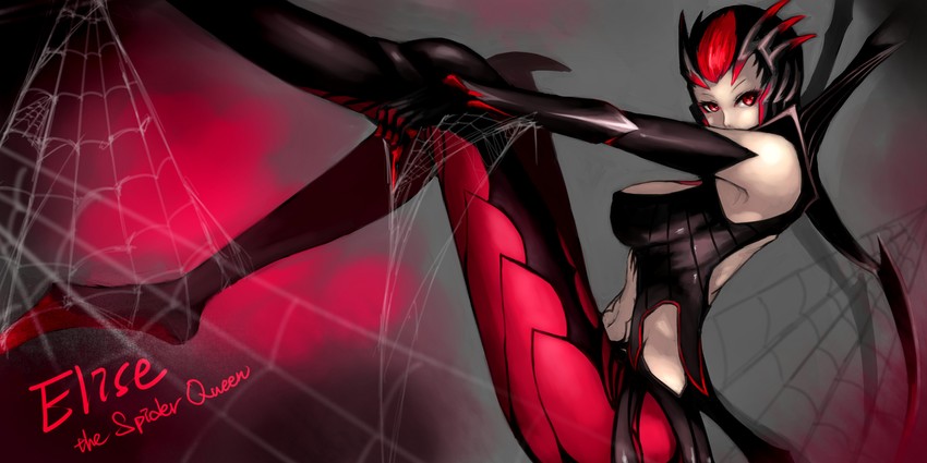 elise (league of legends) drawn by kumiko_shiba