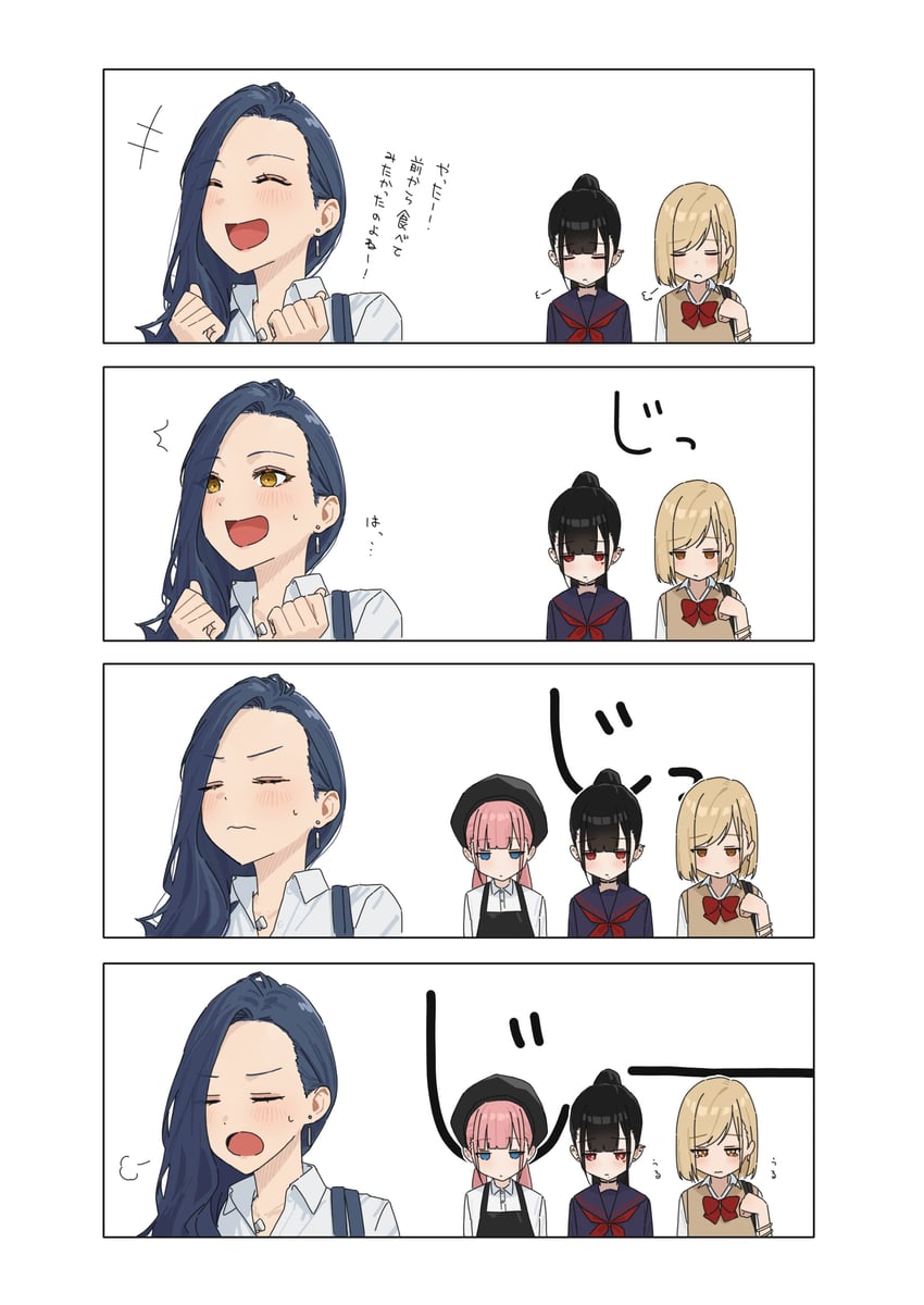 enokawa kokoro, kimishima touka, kunitomi ryouka, and kuroba mitsuha (original) drawn by hara_kenshi