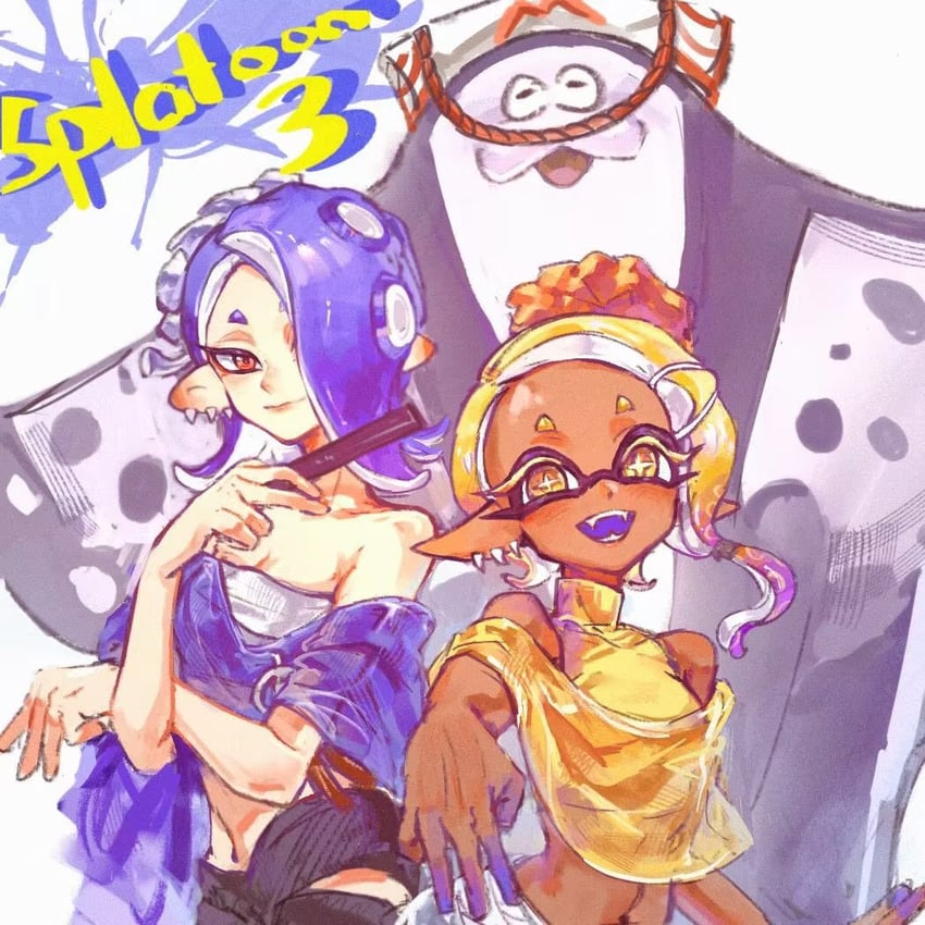 shiver, frye, and big man (splatoon and 1 more) drawn by gucandiyi52092