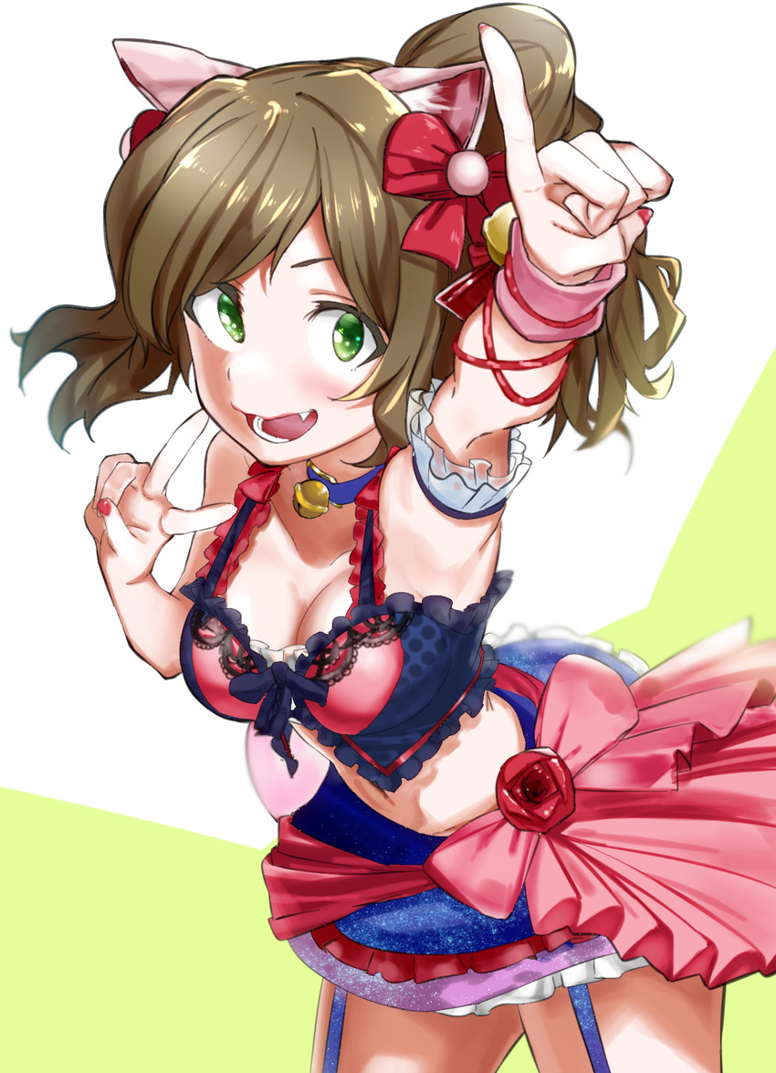 maekawa miku (idolmaster and 1 more) drawn by apple_(ygbhjdbiulsg)