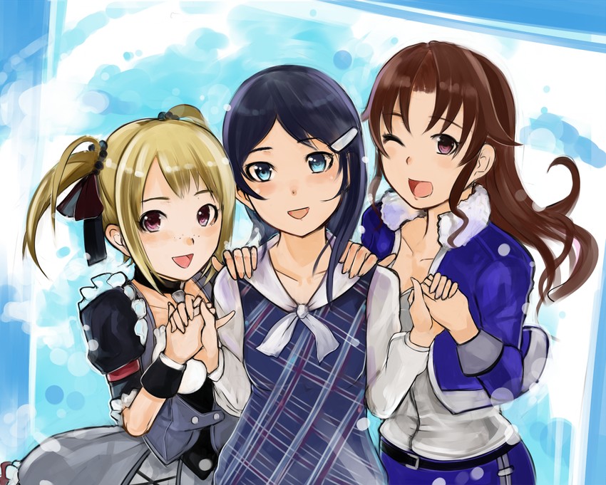 mizutani eri, suzuki ayane, and ozaki reiko (idolmaster and 1 more) drawn by nerotarou