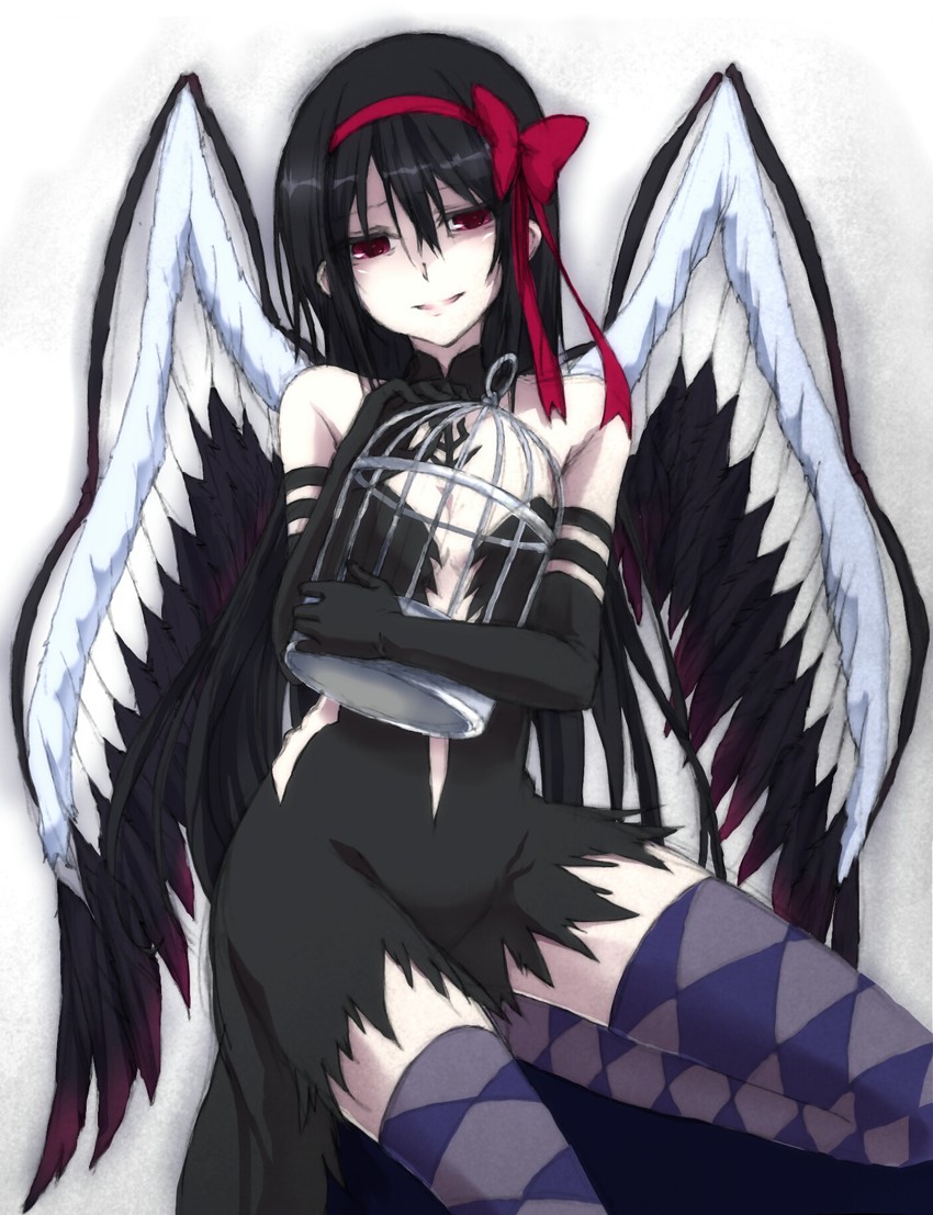akemi homura and akuma homura (mahou shoujo madoka magica and 1 more) drawn by idora_(idola)